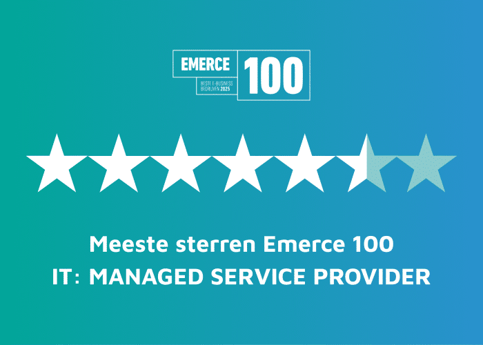 Opnieuw bovenaan in Emerce 100 met 5,5 sterren!